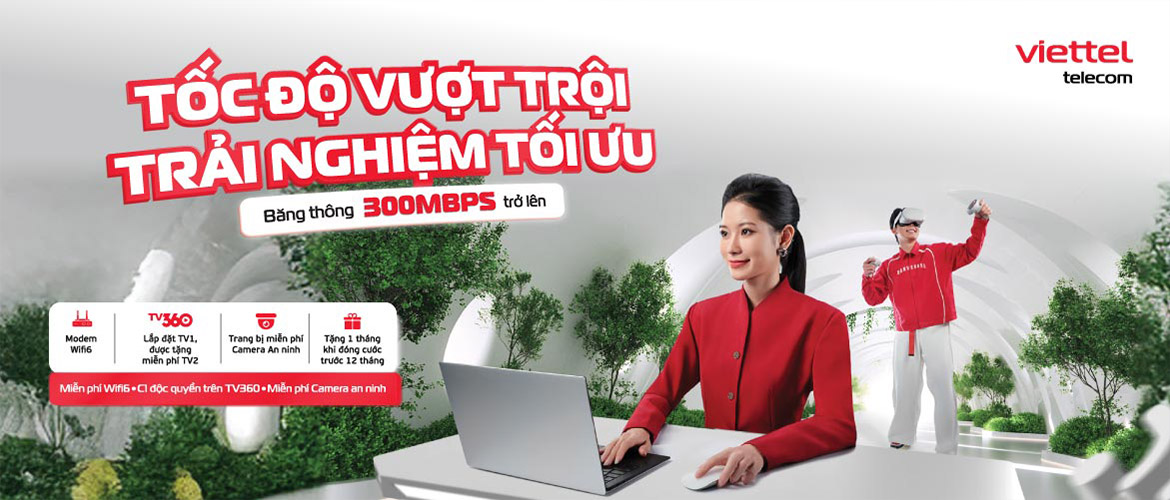 Đăng ký lắp đặt mạng Internet cáp quang Viettel.